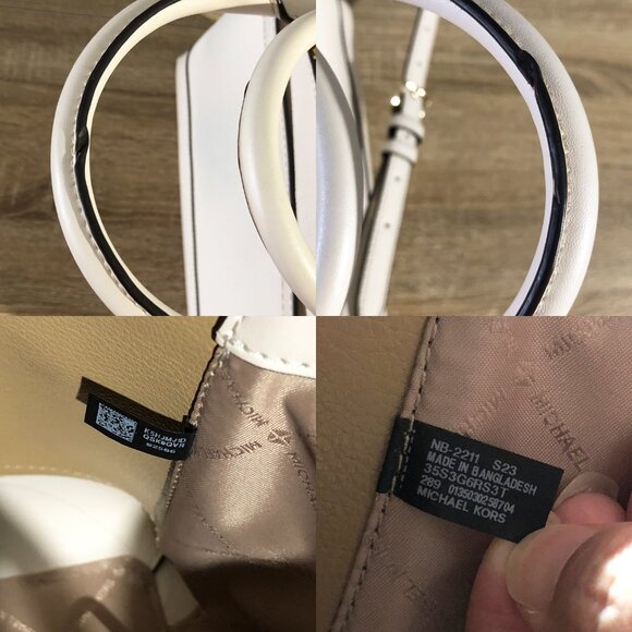 Michael Kors Reed Large White Leather Belted Satchel Crossbody Handbag MSRP $558 - Picture 10 of 11